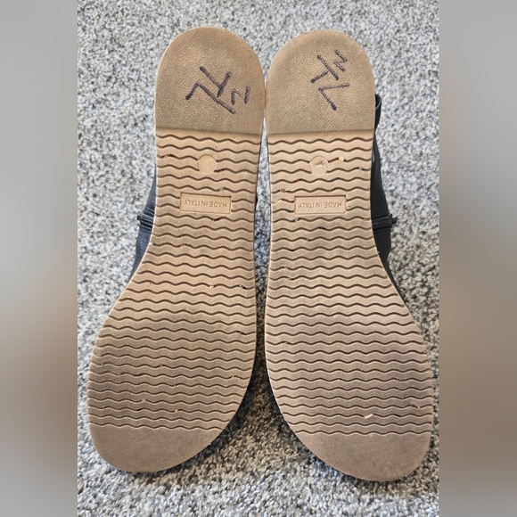 Sesto Meucci Black Leather Sylke Cross Strap Wedge Sandal 7.5 Italy Made - Picture 10 of 10